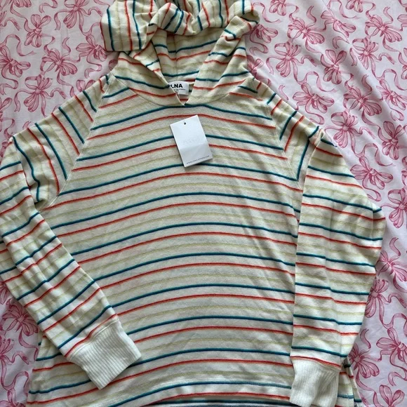 LNA Clothing Multicolor Striped Hoodie